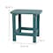 Flash Furniture Sea Foam Adirondack Rockers & 1 Side Table, PK 2 JJ-C14705-2-T14001-SFM-GG - alternate 6